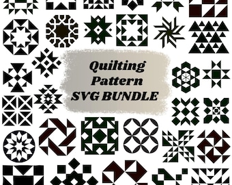 Quilting Pattern SVG Bundle: Patchwork Designs (Digital Download)