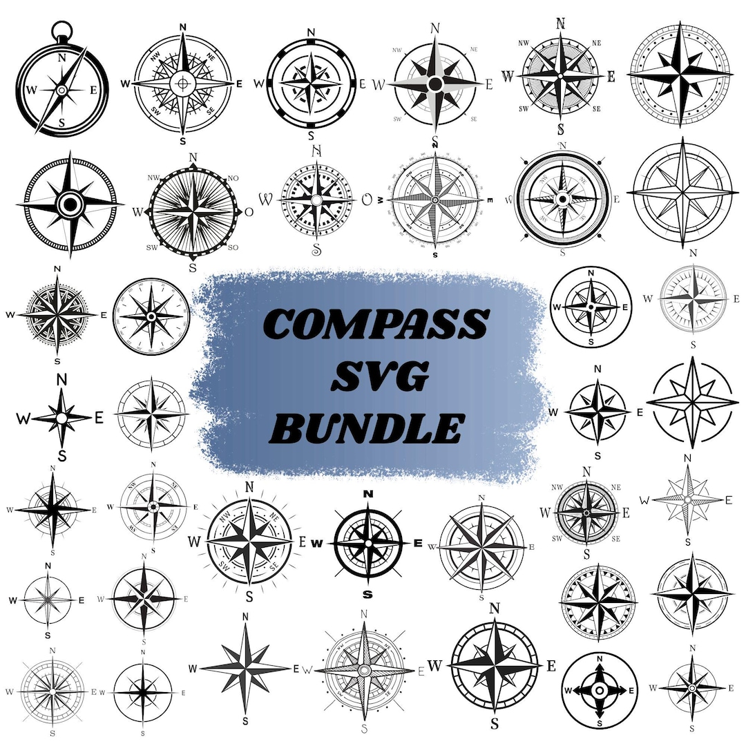 Compass SVG Bundle: Nautical & Adventure Designs,svg for Cricut(digital ...