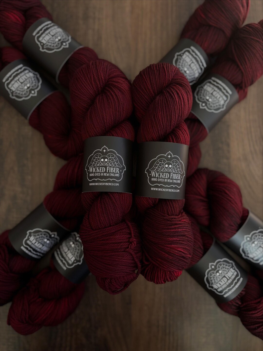 Bloodlust Hand Dyed Merino Wool Yarn Dark Red Color - Etsy