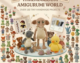 150+ Amigurumi Häkelanleitungen für Anfänger-freundliche Tiere, Puppen (Digitaler Download)