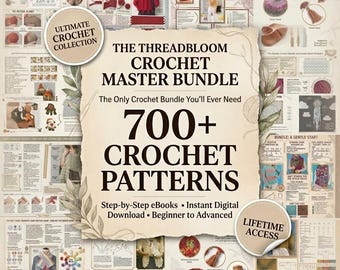 700+ Häkelanleitungen | Anfänger bis Fortgeschrittene eBooks (Instant Download)