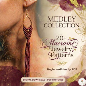 Coleção Medley de Padrões de Joias em Macramê | PDF para Iniciantes (Download Digital)