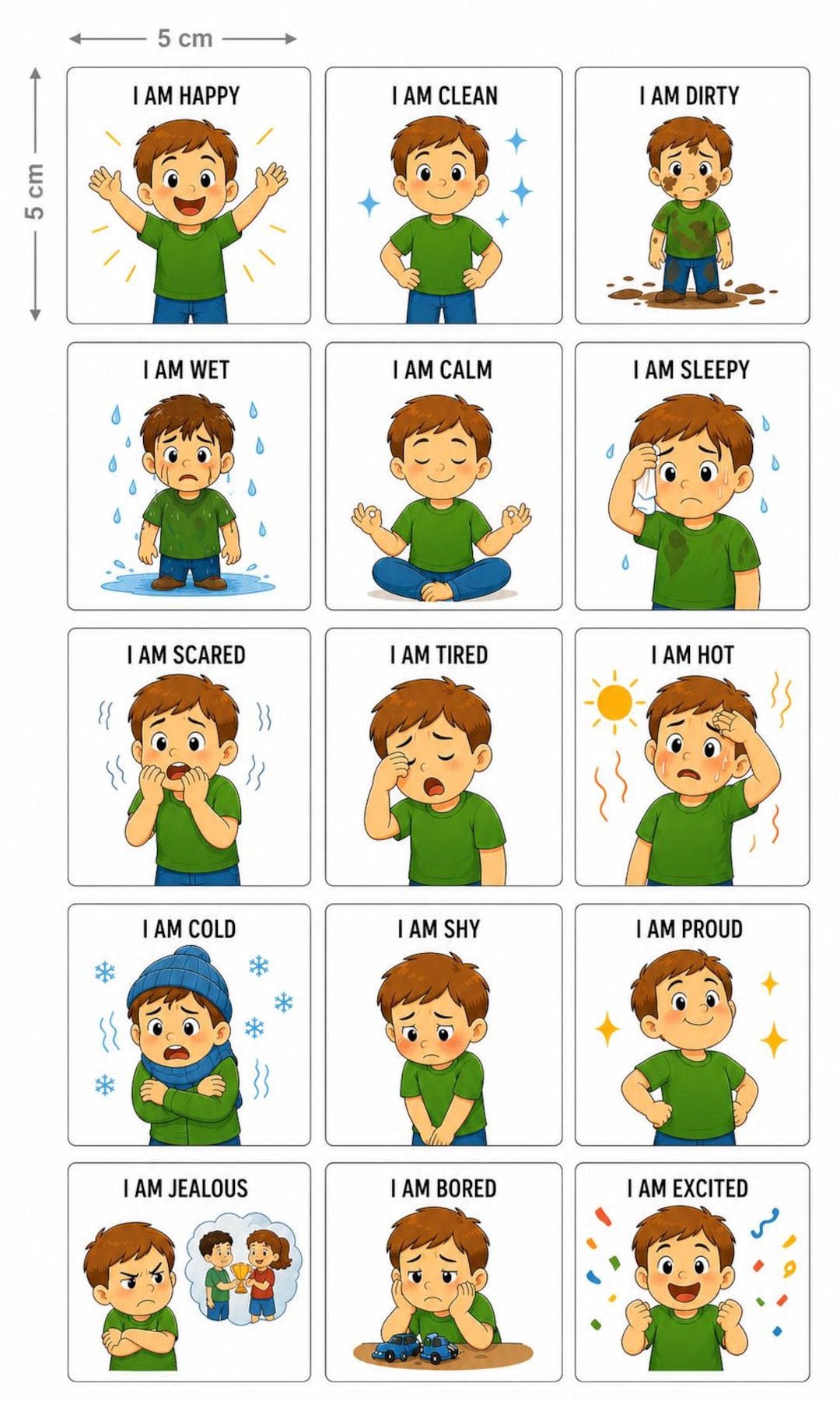 30 Emotion Cards Printable PDF for Kids | Feelings Flashcards | Autism ...