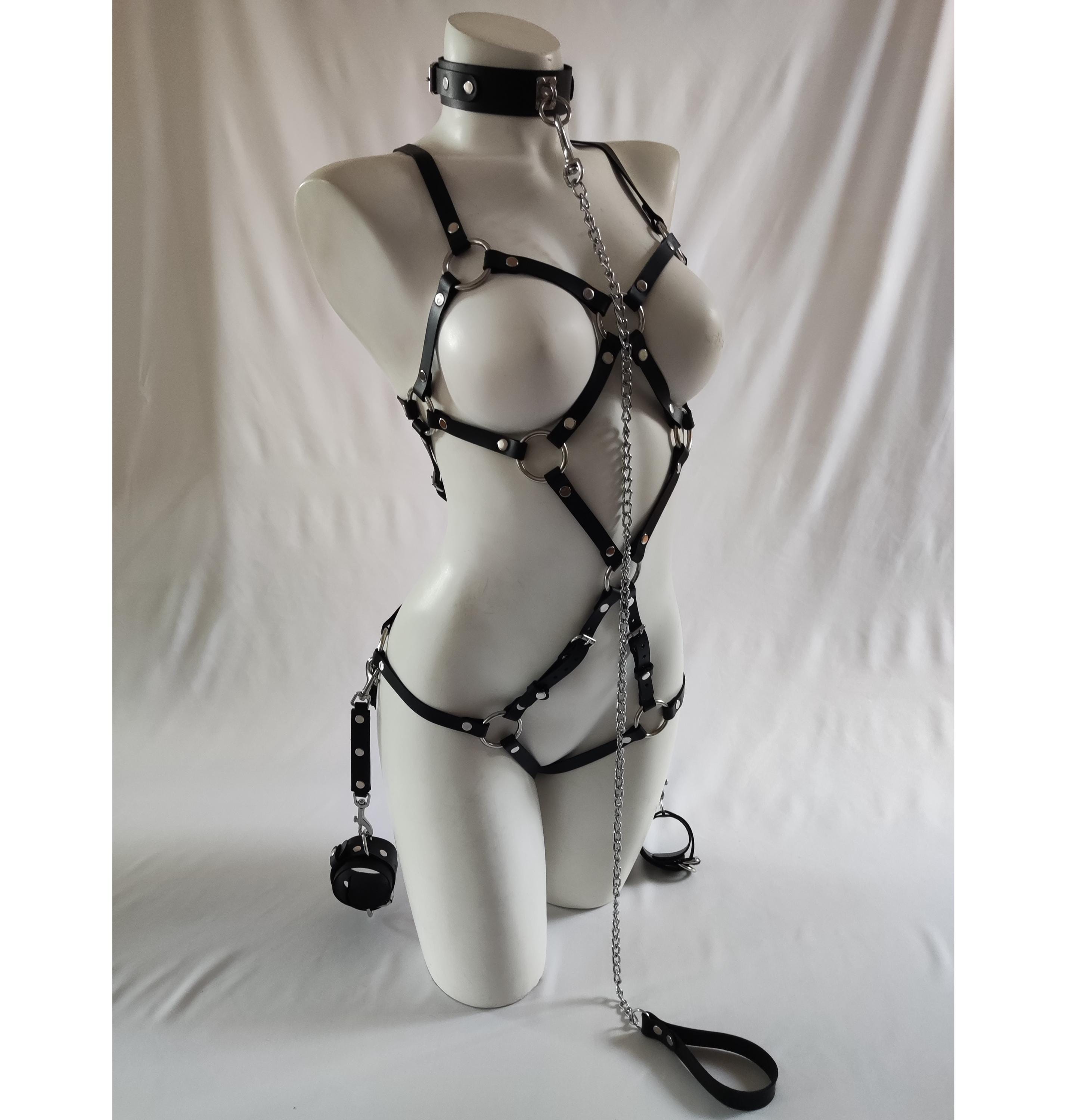 Harness Lingerie With Leash - Etsy Australia