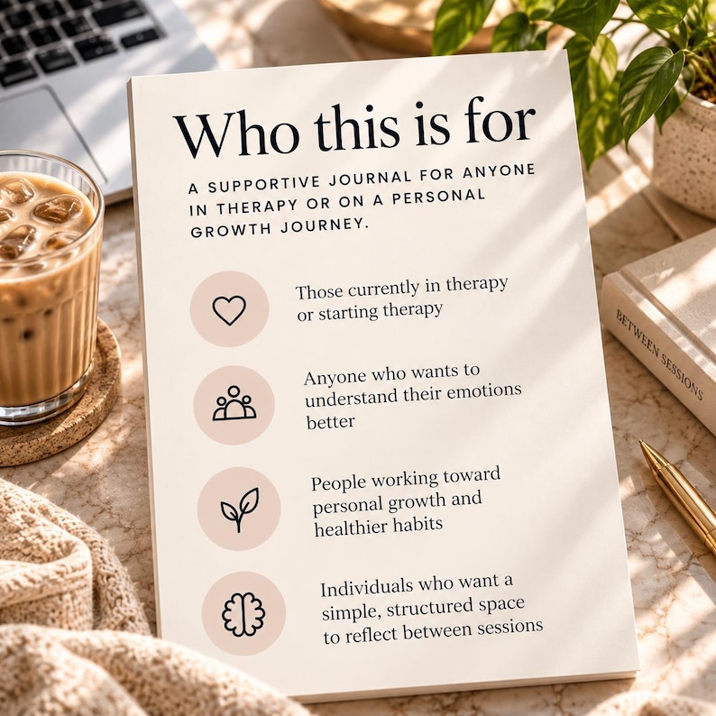 Therapy Reflection Journal | Between Sessions Printable A5 Workbook ...