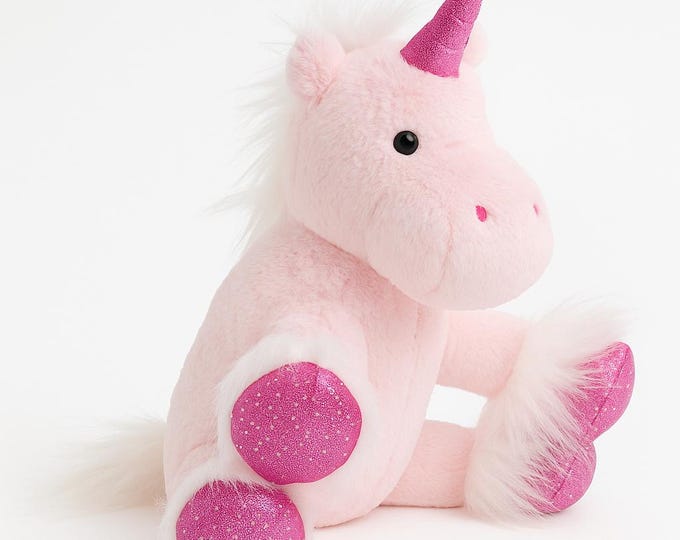 Rosa Einhorn Plüschtier: 21cm weiches Kuscheltier