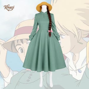 sophie hatter green dress Cakuoyi Howls Moving Castle Sophie Hatter Dress Cosplay Costume