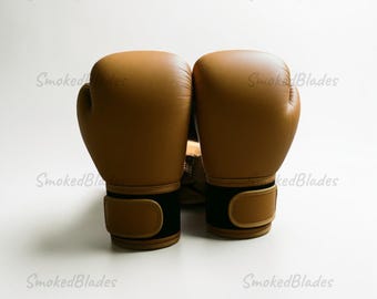 Vintage Boxing Gloves, Pro Style Leather Training Gloves for Sparring, Retro Boxing Gloves for Gym Workout, Classic Fight Gear Gift