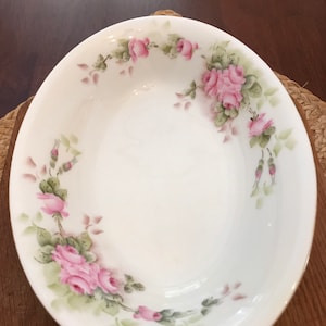 Vintage Royal Bavarian China Serving Bowl Roses