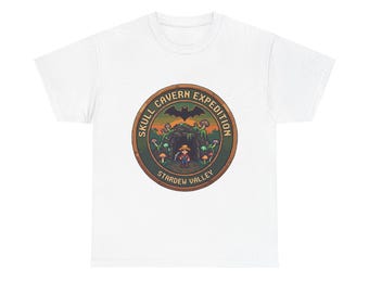Stardew Valley-shirt Skull Cavern-T-shirt, Pelican Town vintage mijncadeau, gezellige boerensim-top