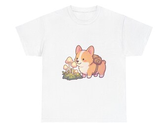 Corgi Mushroom Comfort Colors T-shirt | Kawaii gamershirt