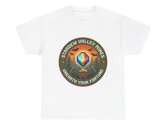 Stardew Valley-shirt Prismatic Shard-shirt, Pelican Town Mines Badge Gift, Cosy Farming Sim-top