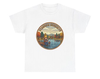 Stardew Valley-shirt, Pixel Farmer Fishing, vintage Pelican Town-badge