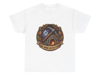 Stardew Valley-mijnshirt, geode houweel, retro Farming Sim-T-shirt