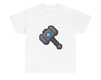 Megabonk-shirt Massive Pixel Hammer-T-shirt, cadeau fan videogame, pixelart-gamingtopje