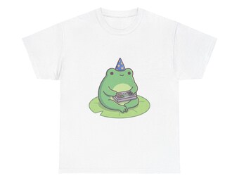 Gamer Frog Wizard Comfort Colors T-shirt, Kawaii Pastel Retro Gaming