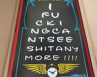 Lumpy's Garage “old fart eye chart” 11”x17” poster