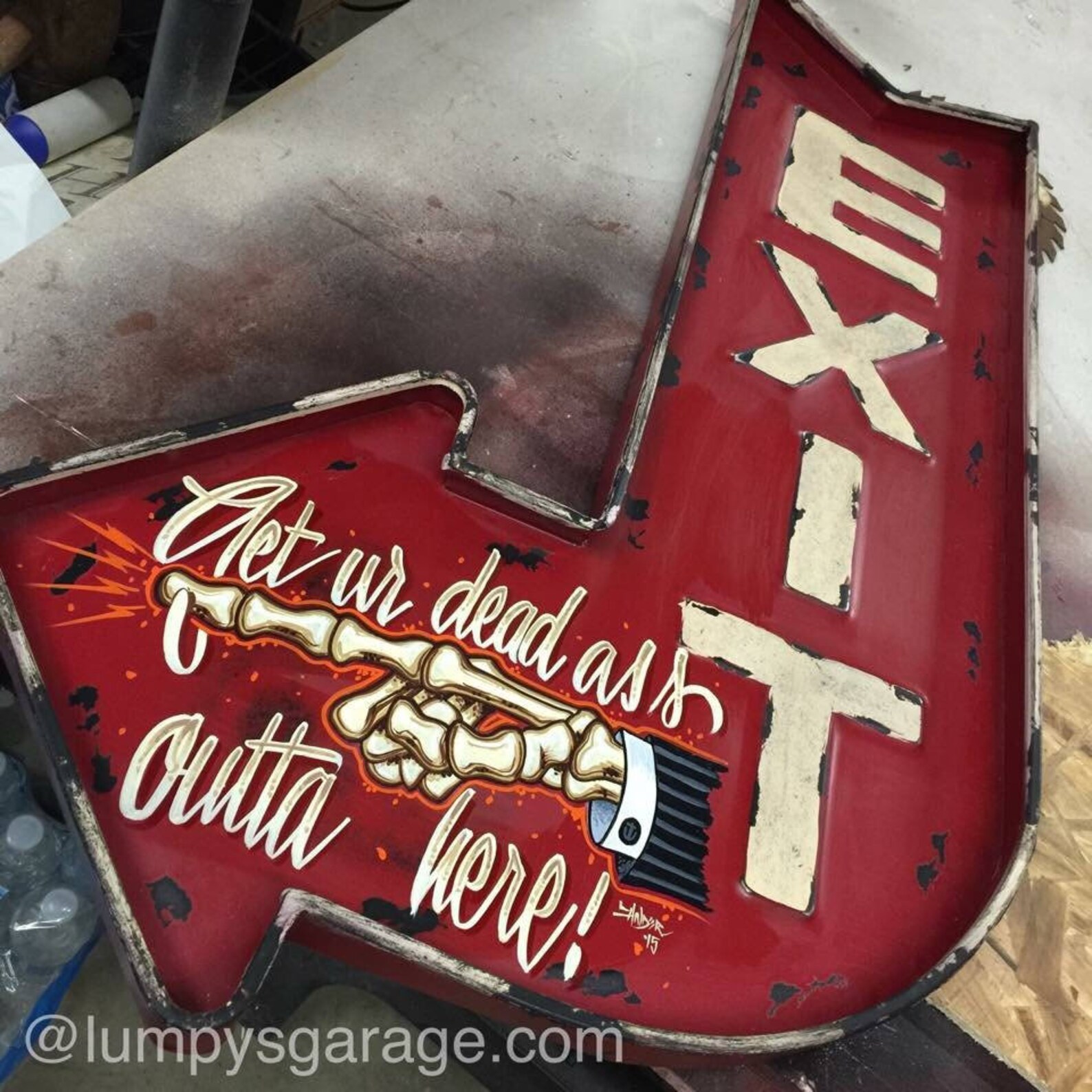 Hand Painted Garage Art custom Signage Vintage Etsy