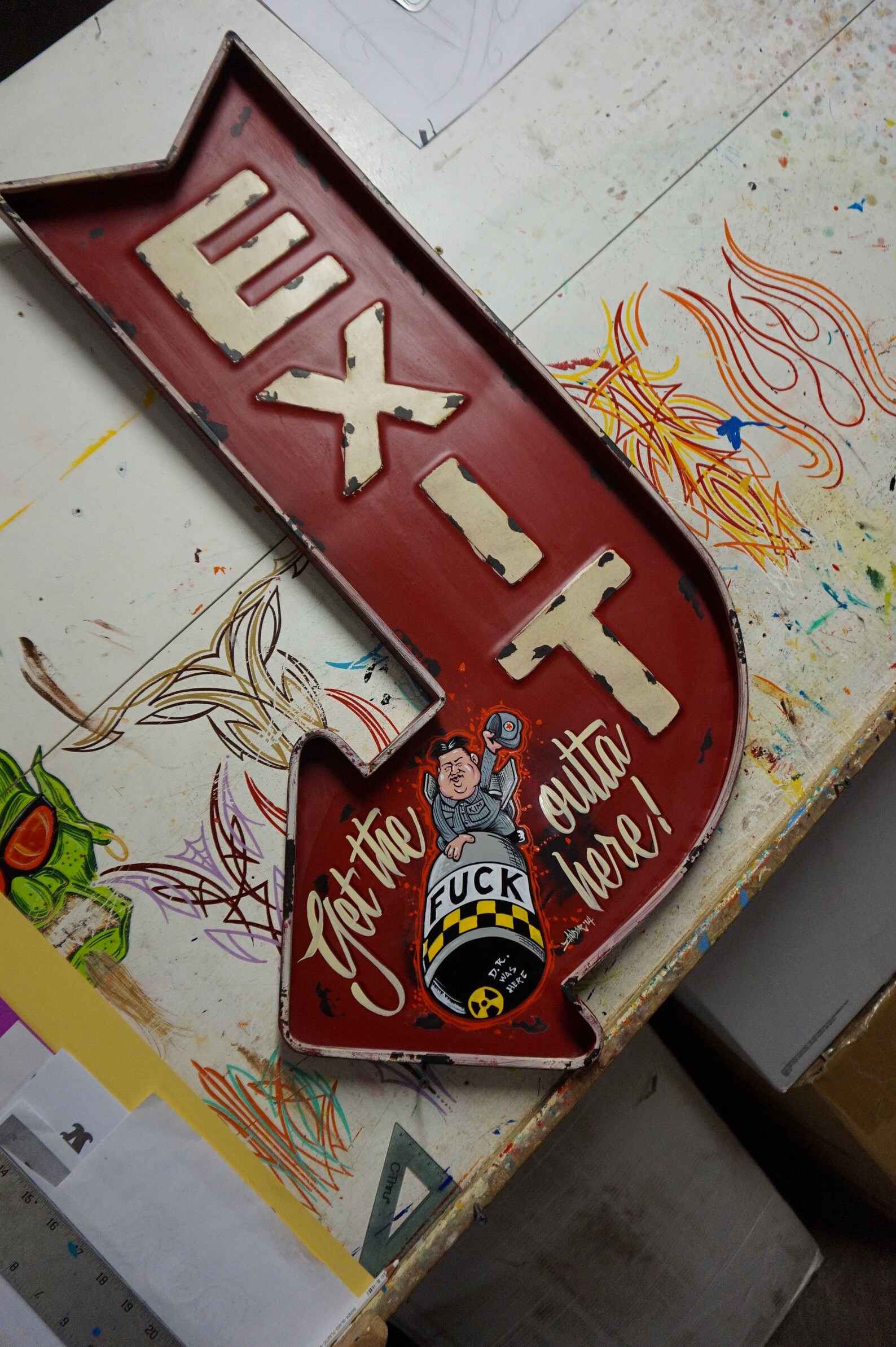 Hand Painted Garage Art custom Signage Vintage Etsy