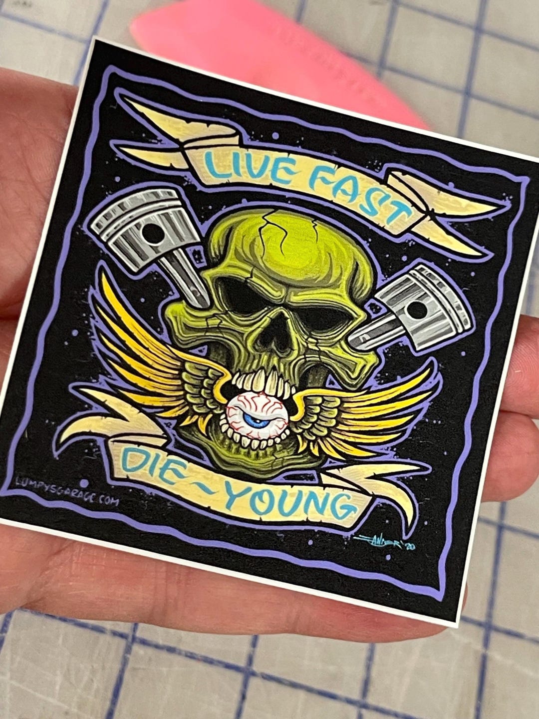 Original Artwork Sticker, “ Live Fast” - Etsy