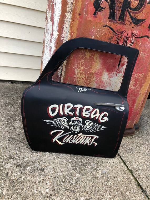 Hand Painted Garage Art Your Lettering Sign On A Vintage Looking Miniature Truck Door Wall Art