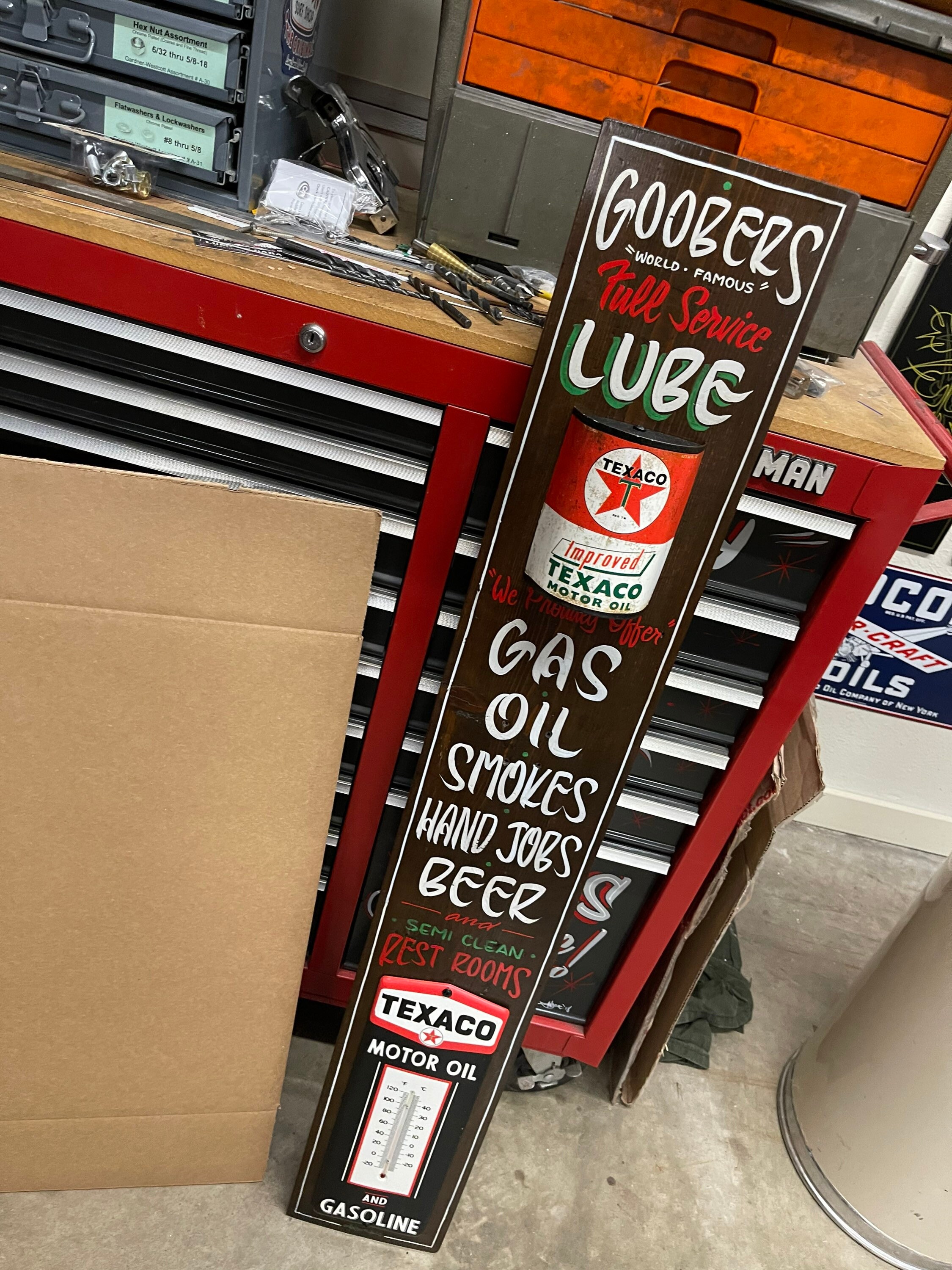 Hand Painted Garage Art goobers Full Service Lube Etsy