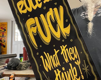 Lumpy’s Garage, “rule no.1” 12”x24” printed vinyl banner