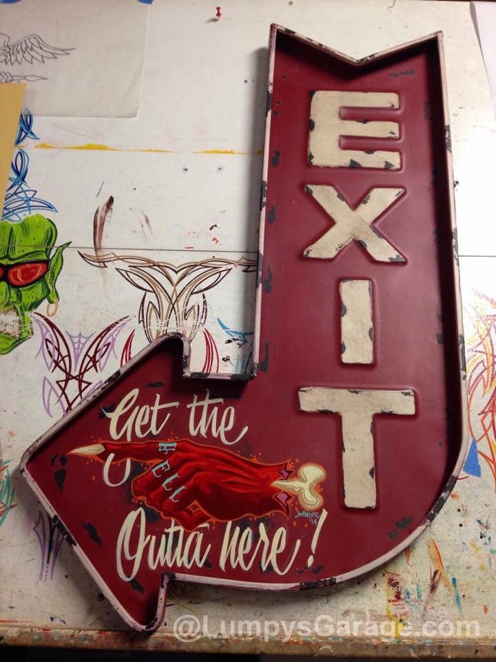 Hand Painted Garage Art custom Signage Vintage Etsy