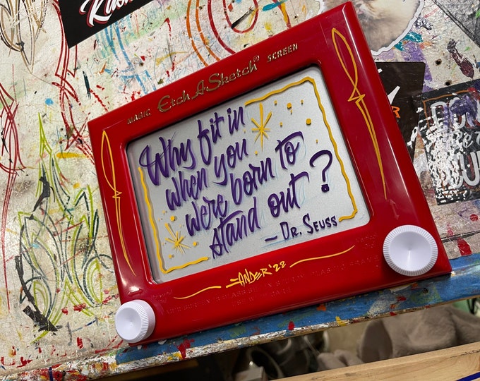 Hand Painted Garage Art why Fit In Vintage Red Etsy