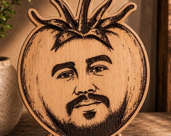 Aangepaste foto voor groenteportret, tomatenkop