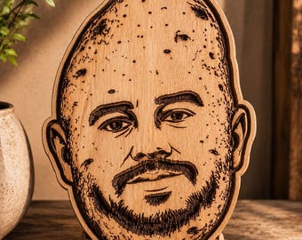 Aangepaste foto voor groenteportret, aardappelkop