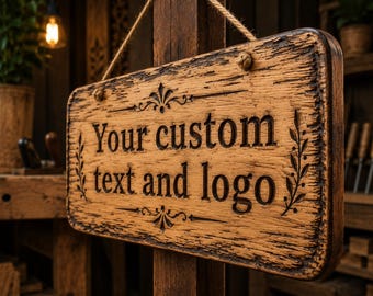 Op maat gemaakt antiek ogend muurbord gepersonaliseerd decor