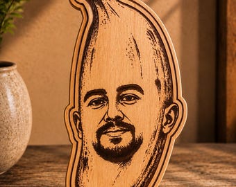 Aangepaste foto voor fruitportret, bananenkop