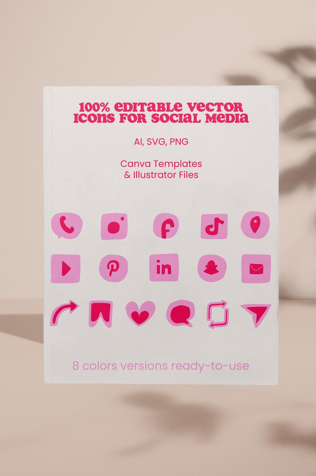 16 Social Media Icons Pack – AI SVG PNG – Editable Illustrator Files ...