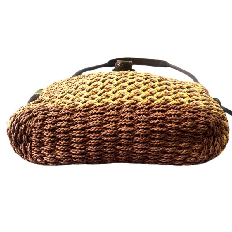 Brighton Vintage Straw Leather Crossbody Bag image 6