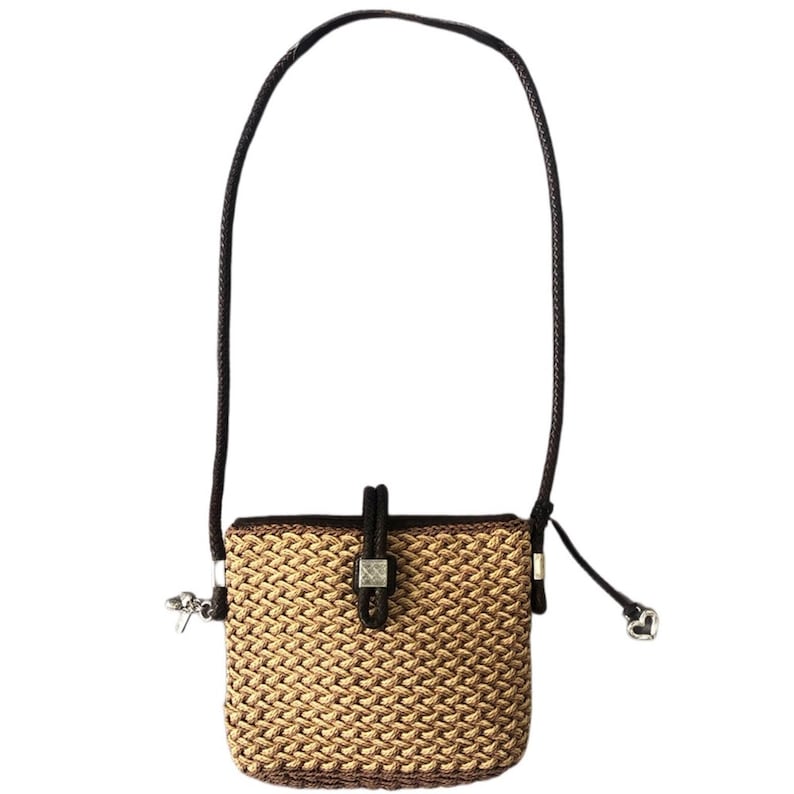 Brighton Vintage Straw Leather Crossbody Bag image 8