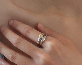 Sun and Moon Ring, Adjustable Sterling Silver Ring, Celestial Jewelry Gift for Her