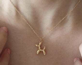 Dainty Balloon Dog Necklace