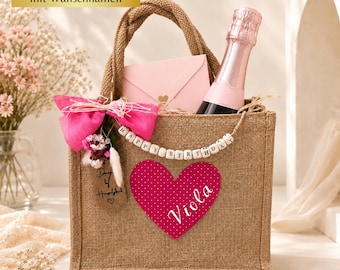 Geburtstagsgeschenk Frau, Geschenk Beste Freundin, Geburtstagsgeschenk Mama, Tasche mit Name, Geschenk für Freundin personalisiert