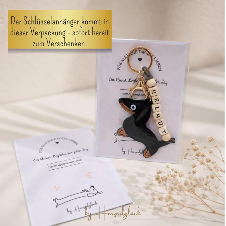 Personalisierter Dackel Schlüsselanhänger als Dackel-Accessoire