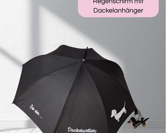 Regenschirm personalisiert | Geschenk Hundeliebhaber | Dackel Geschenk | Geschenkidee für Dackelfreunde | Dackelwetter | Dackel Accessoire
