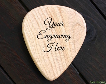Wooden Guitar Pick Plaque. Pyrography Wood-Burning Taxidermy Laser Engraving Supplies