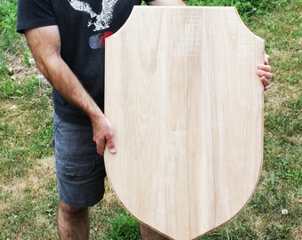 XL 20x30 Wooden Shield Sword Display Plaque. Pyrography Wood-Burning Taxidermy