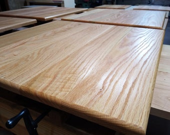 RED OAK Hardwood Panel Custom Size for wood table tops. Unfinished.