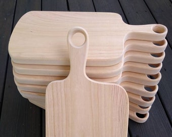 Bulk Wood Cutting Boards with handle supplies unfinished for laser engraving gifts.