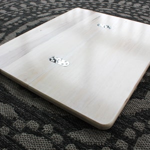 Butler Folding Table Panel Top made from hardwood maple, cherry, oak, or walnut.