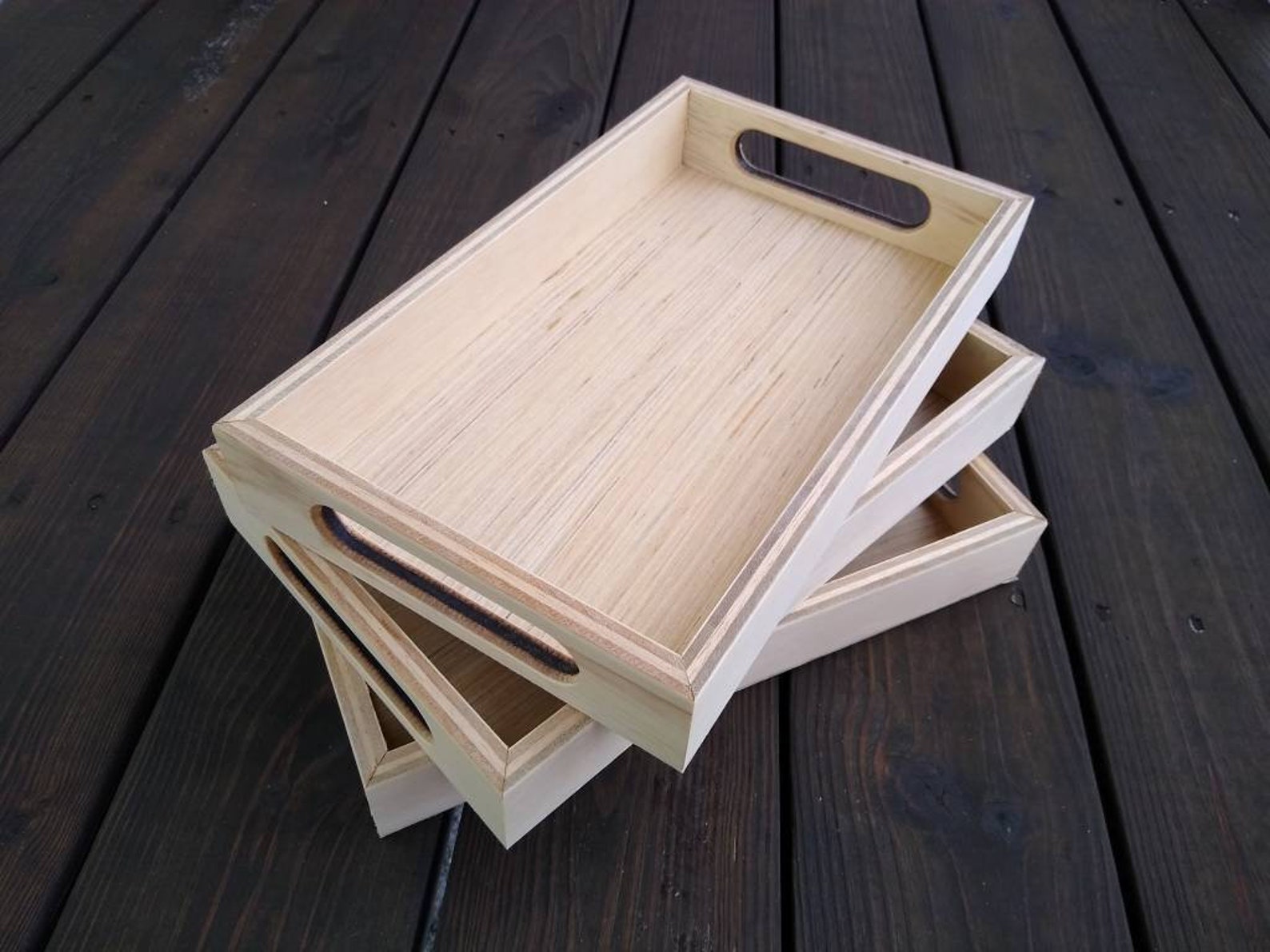 Wood Serving Tray. Unfinished Wooden Charcuterie Board Bulk Etsy