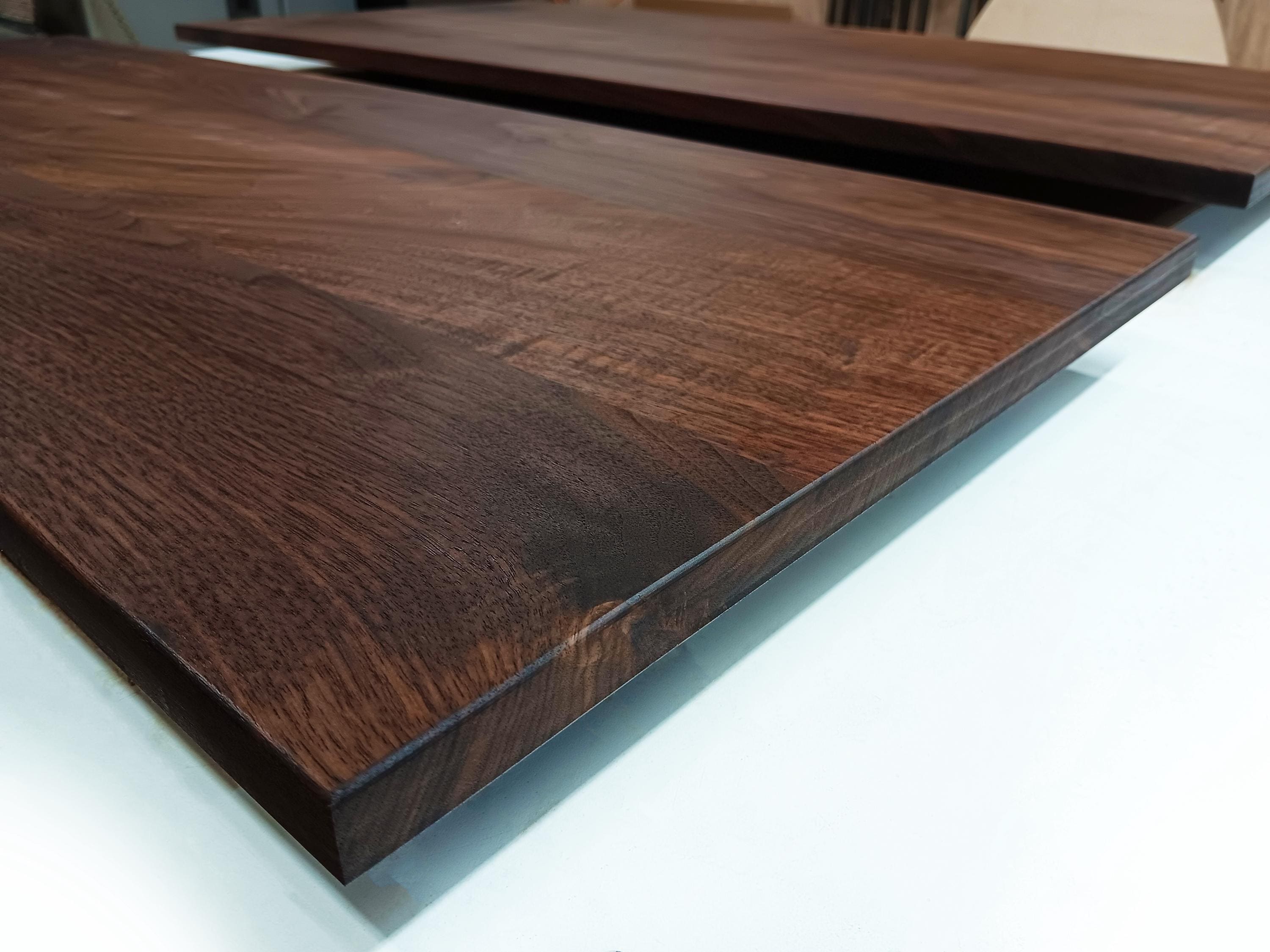 BLACK WALNUT Hardwood Panel Unfinished Custom Size for wood tabletops