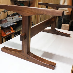 Trestle Style Hardwood Wood Base Legs ONLY. Unfinished Custom Size