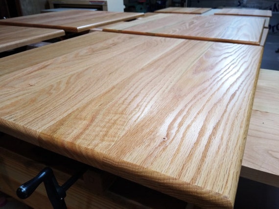 RED OAK Hardwood Panel Custom Size for wood table tops. Unfinished.